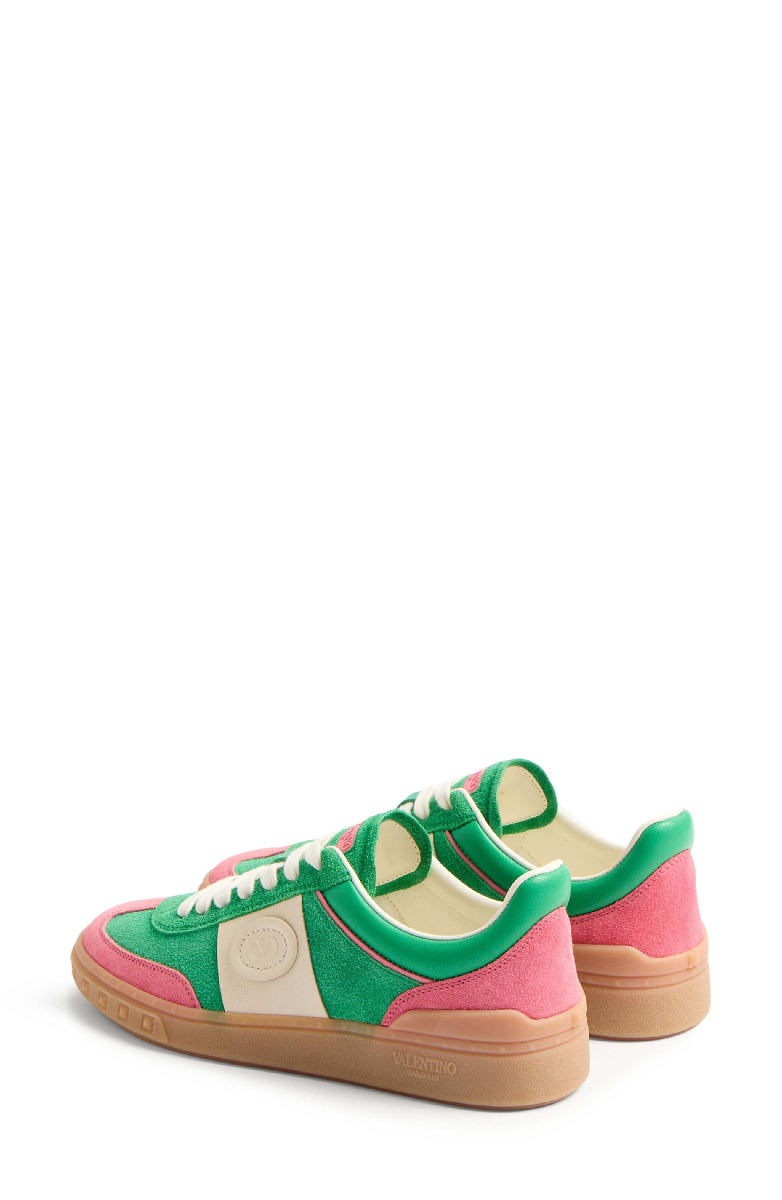 Valentino Garavani Upvillage Low Top Sneaker in Green/Pink at Nordstrom - 3