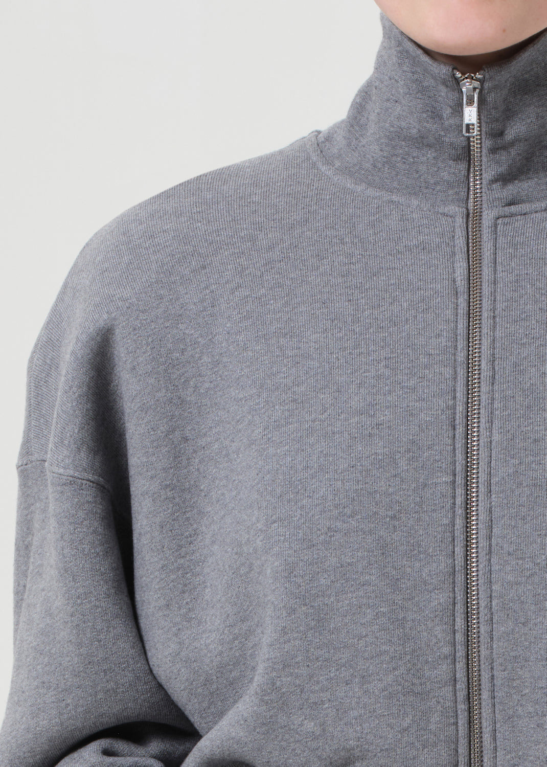 DARBY ZIP UP IN GREY HEATHER - 5