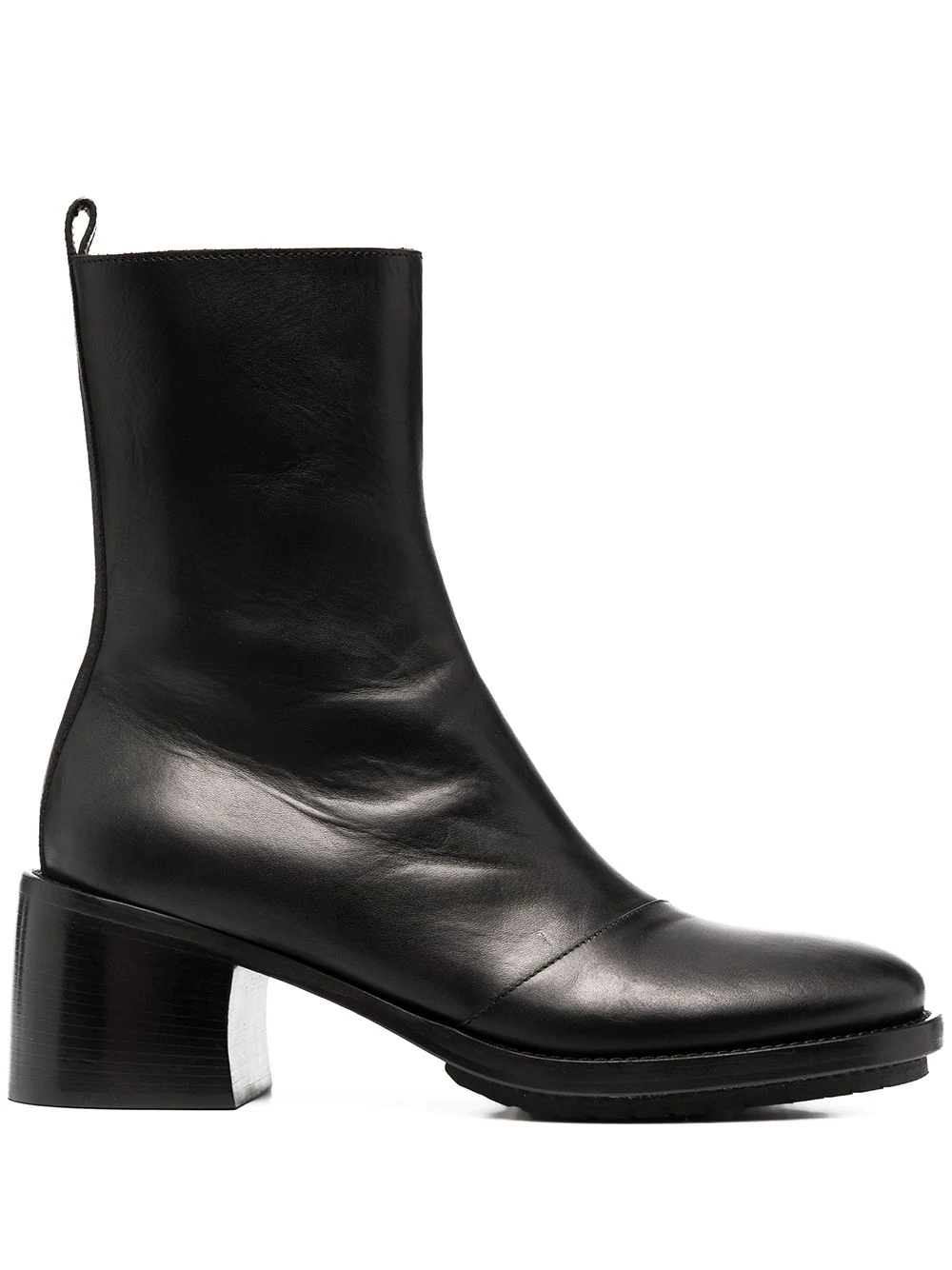 chunky sole leather boots - 1