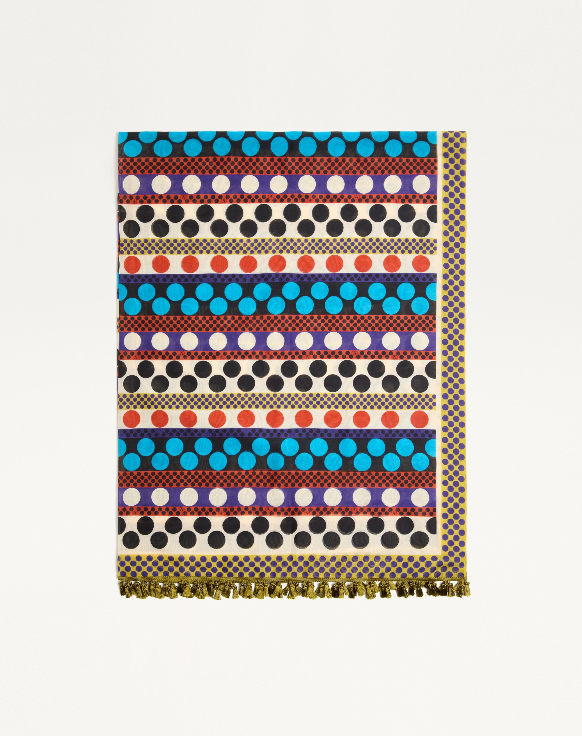 ESCAPE SARONG IN COTTON AND SILK WITH STRIPE AND POLKA DOT PRINT - 4