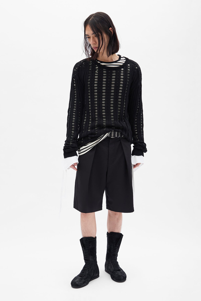 Noralft Wide Leg Pleated Shorts 4