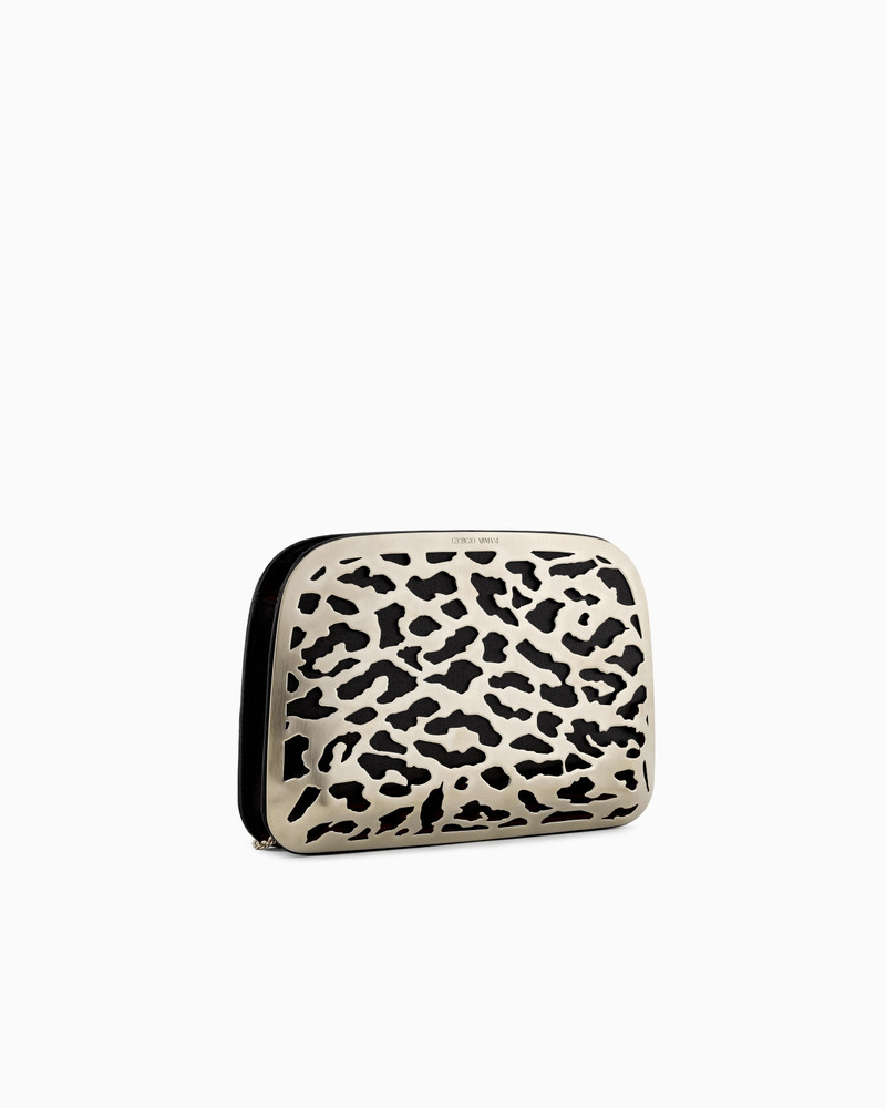 GIORGIO ARMANI LA PRIMA SATIN AND METAL CLUTCH BAG outlook