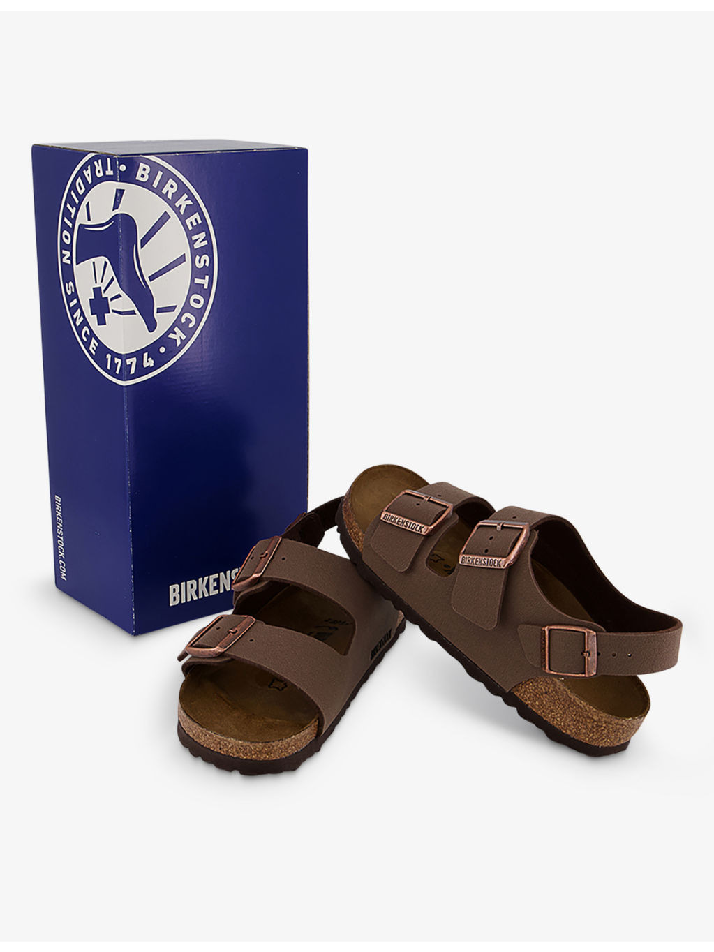 Milano buckle-embellished faux-leather sandals - 5