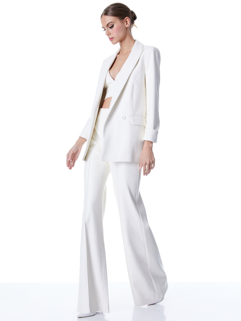 JUSTIN VEGAN LEATHER DOUBLE BREASTED BLAZER 6