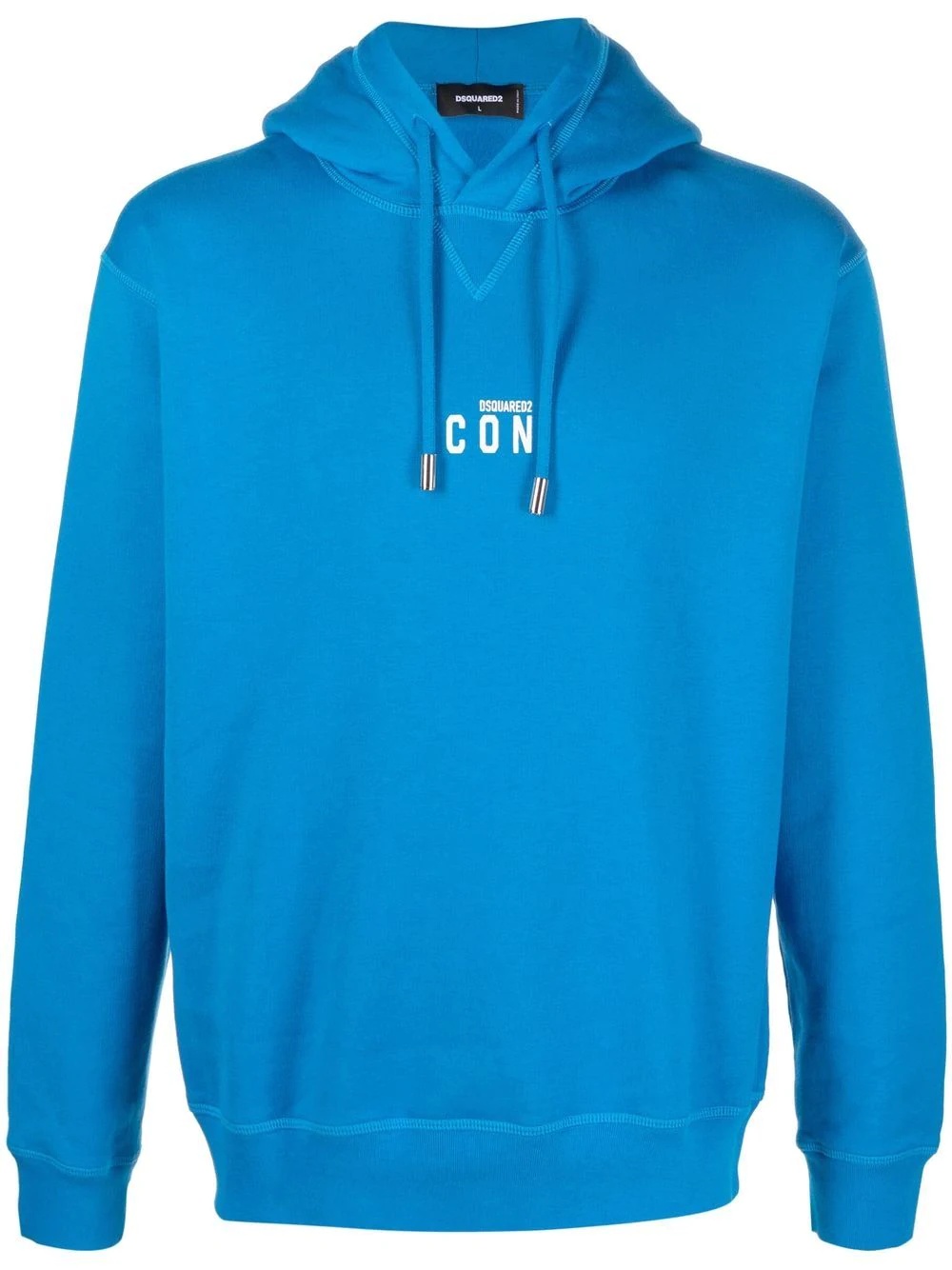 logo-print cotton hoodie - 1