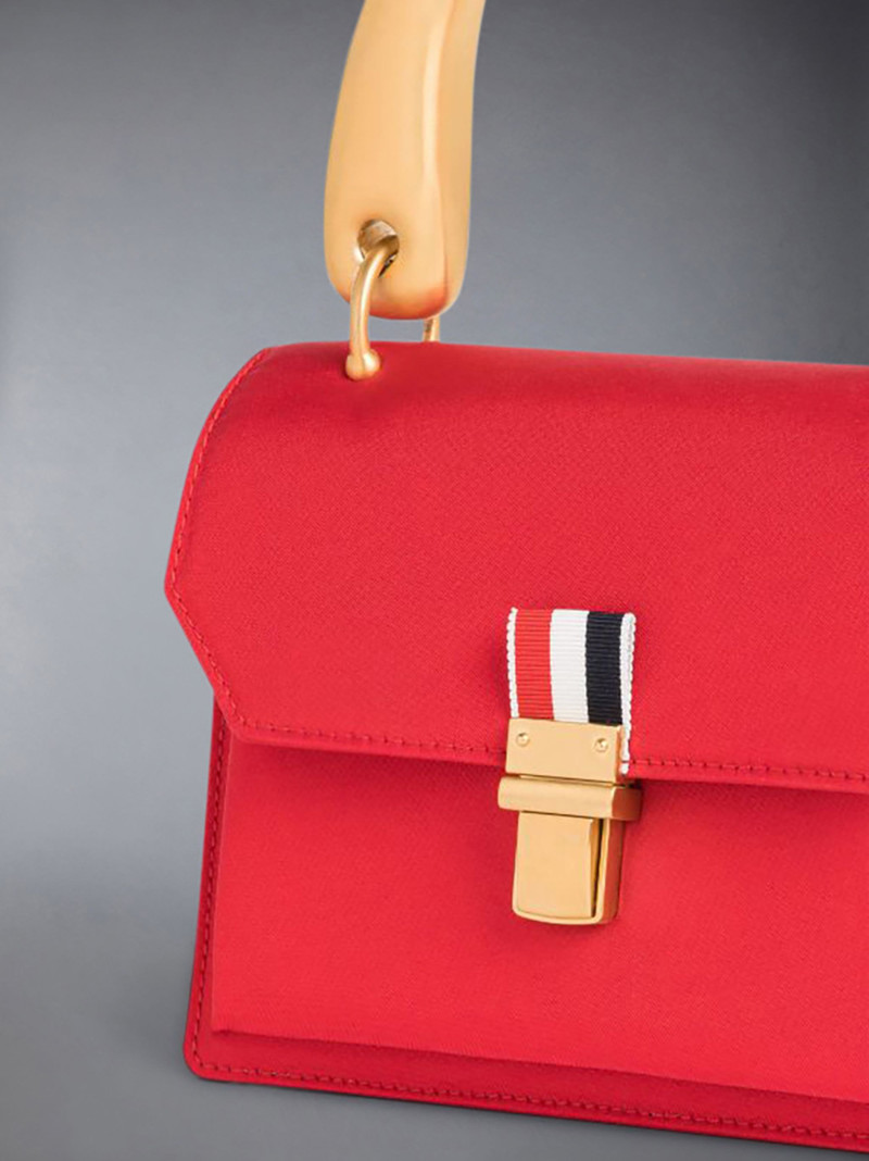 Thom Browne Taffeta Metal Handle Mini School Bag outlook