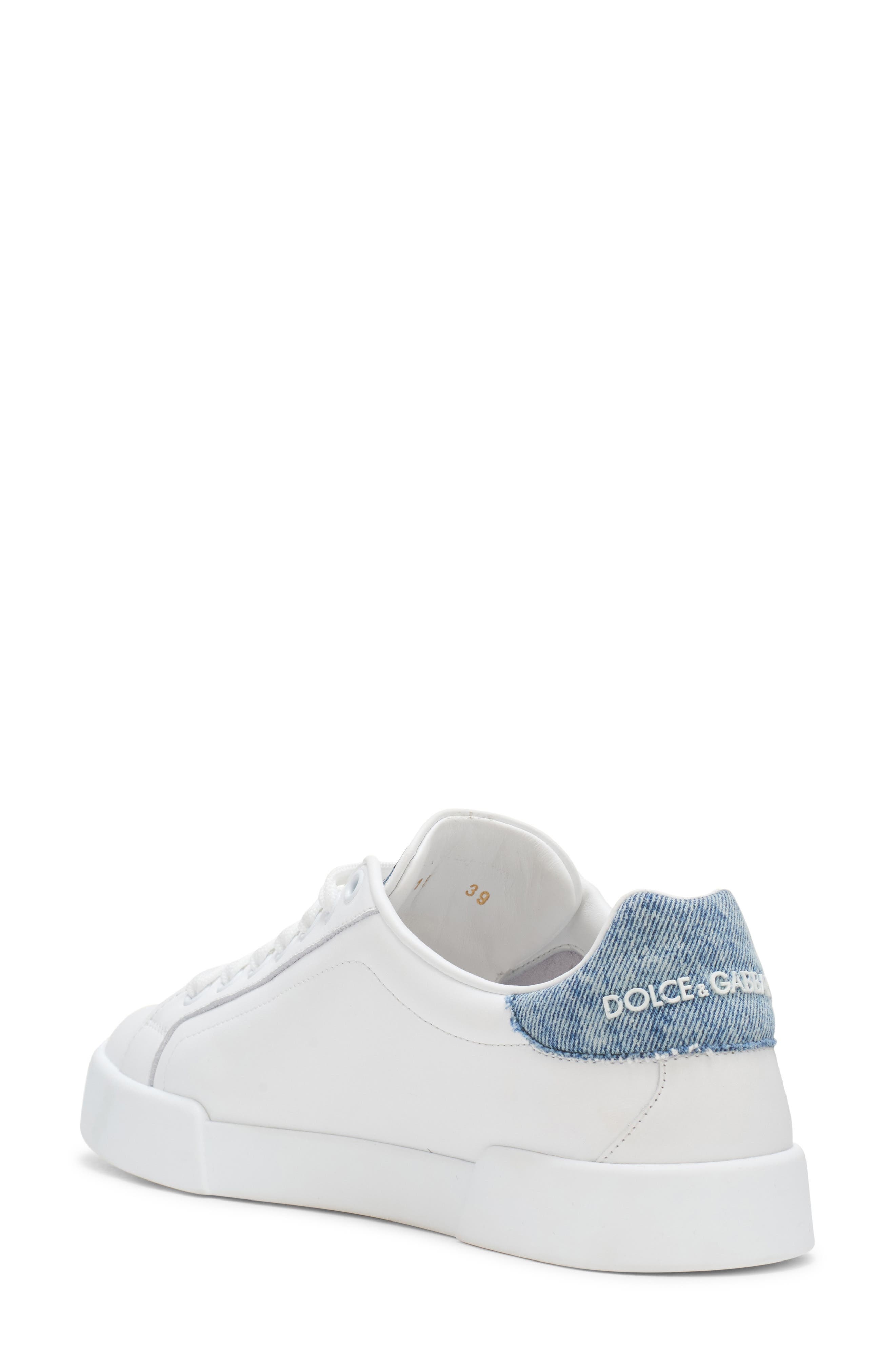 Dolce&Gabbana Logo Sneaker in Bianco/Azzurro at Nordstrom - 2