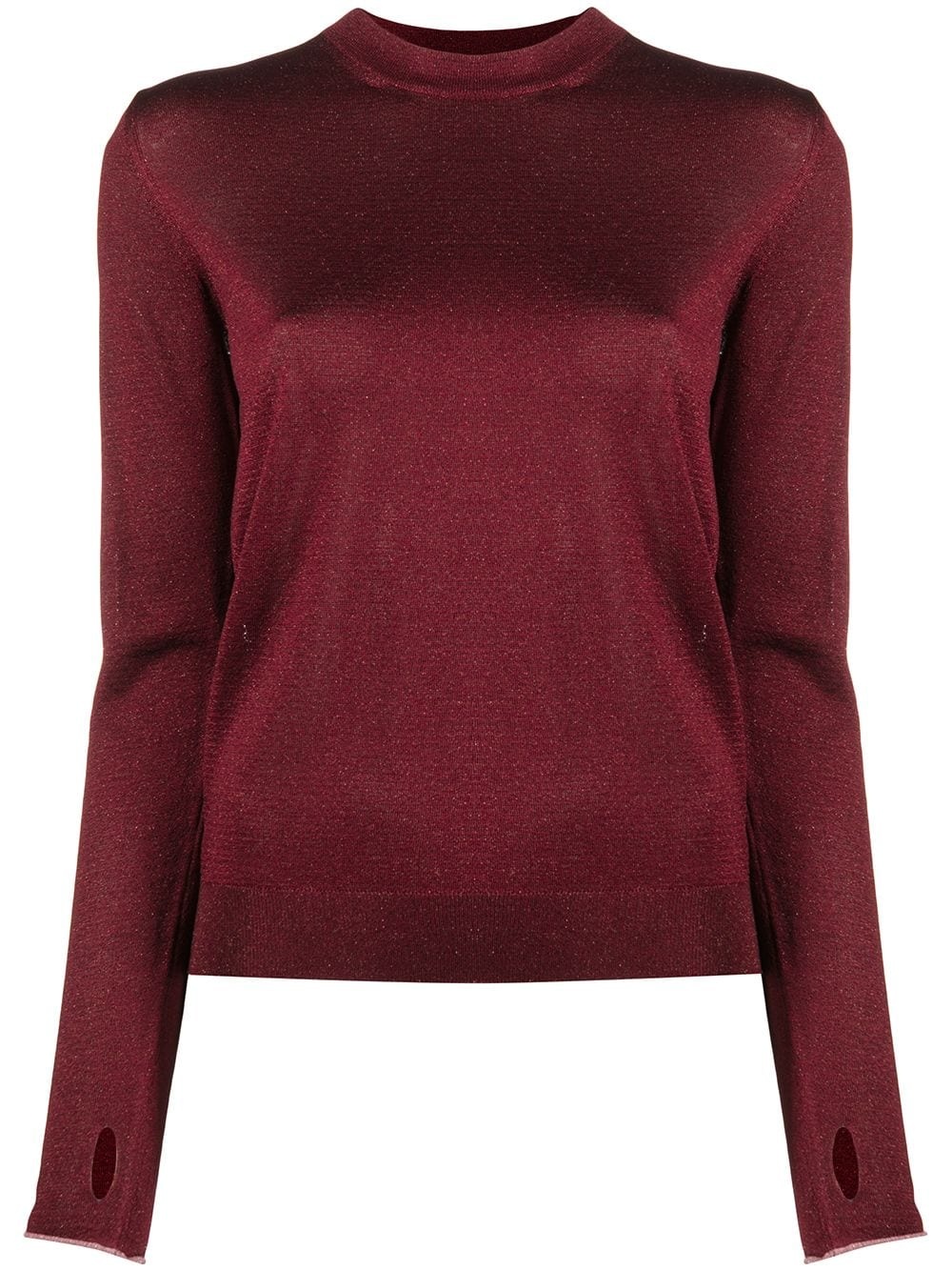 glitter crew-neck sweater - 1