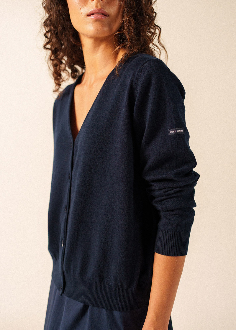 TAVIRA Cotton & Cashmere V-Neck Cardigan 5