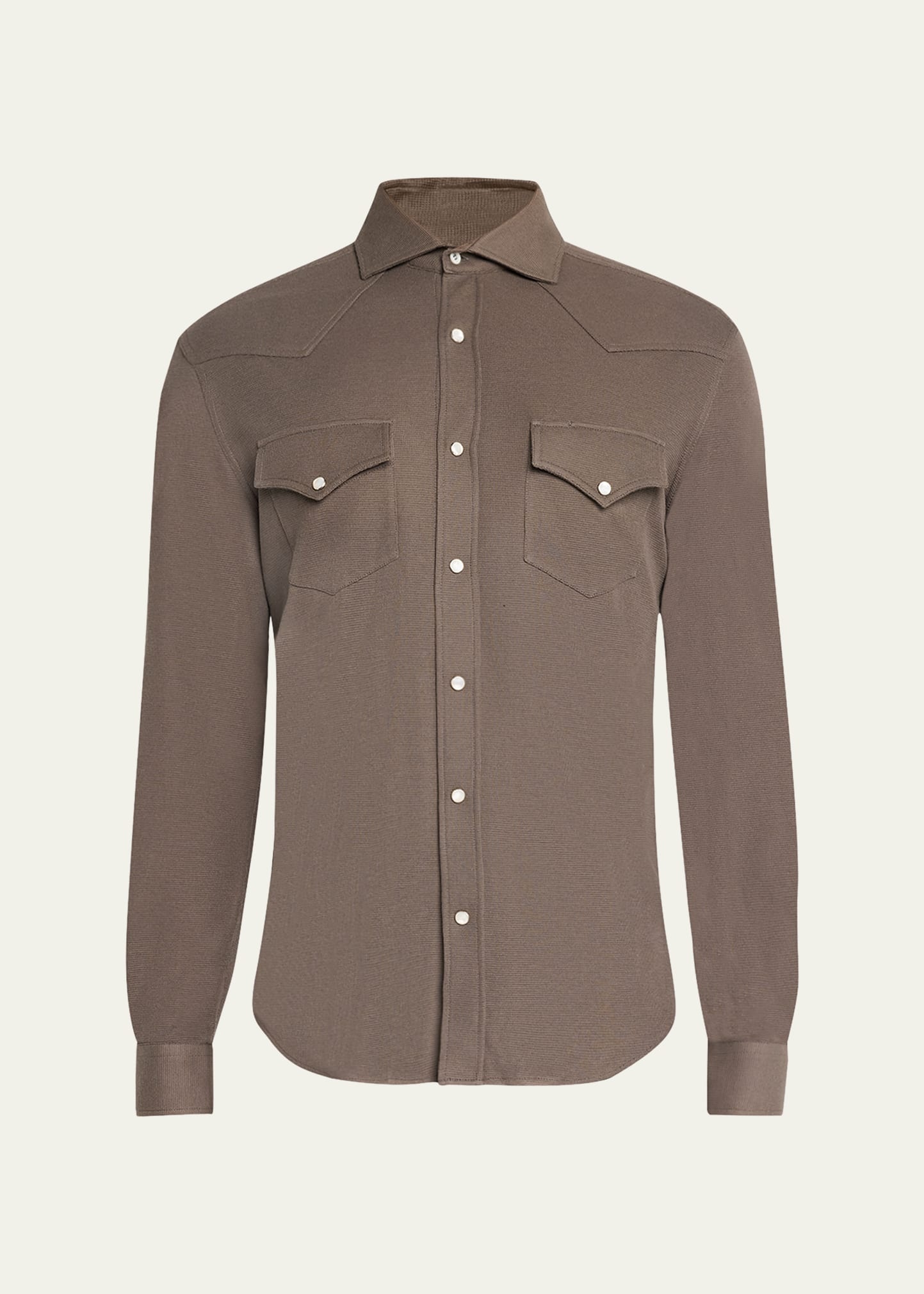 Men's Cotton and Silk Western Shirt - 1