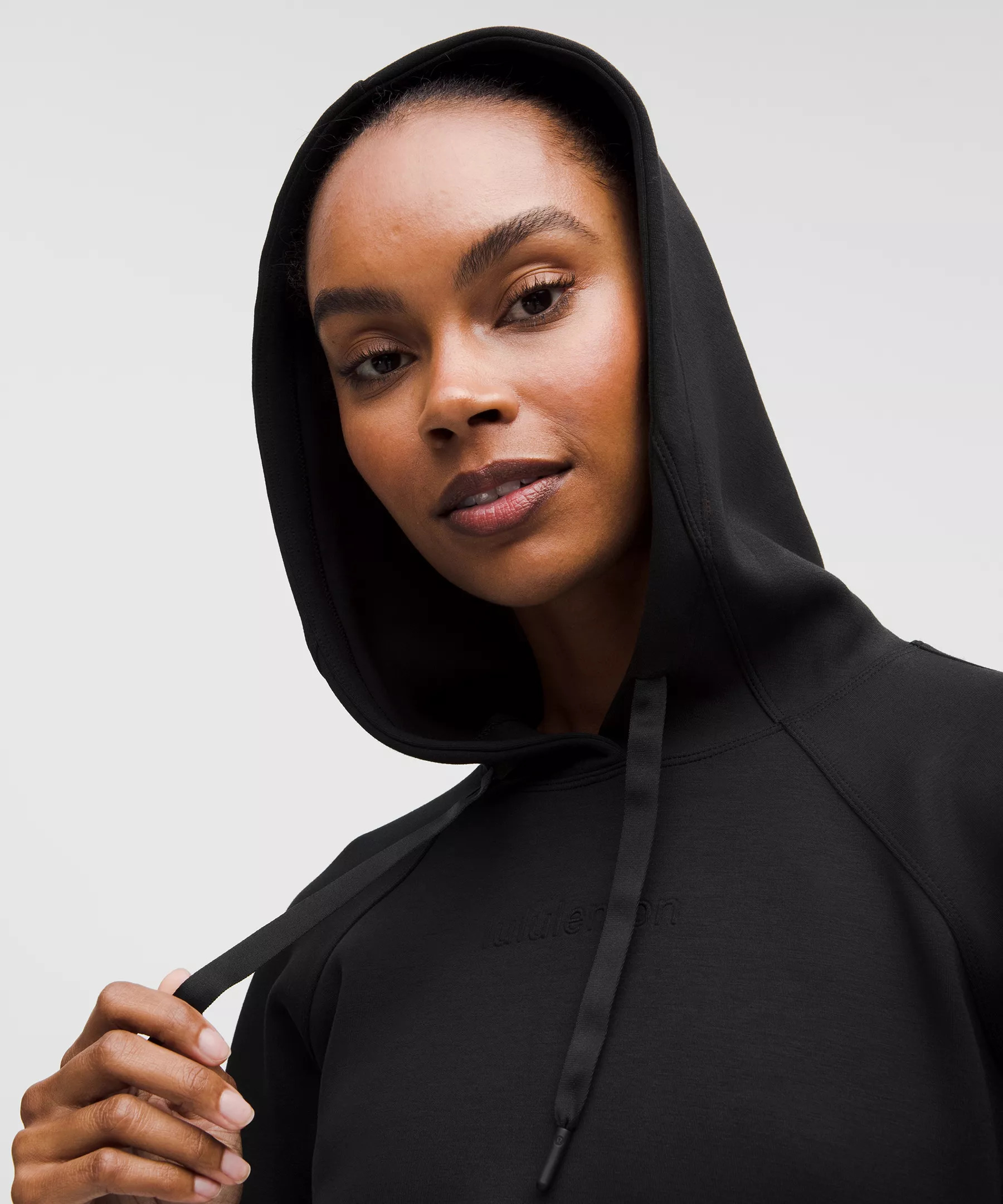 Smooth Spacer Cropped Hoodie *Emboss - 4