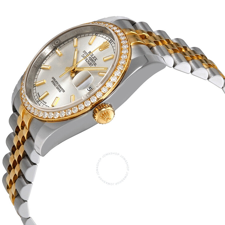 Rolex Oyster Perpetual Datejust 36 Silver Dial Stainless Steel and 18K Yellow Gold Jubilee Bracelet  - 2