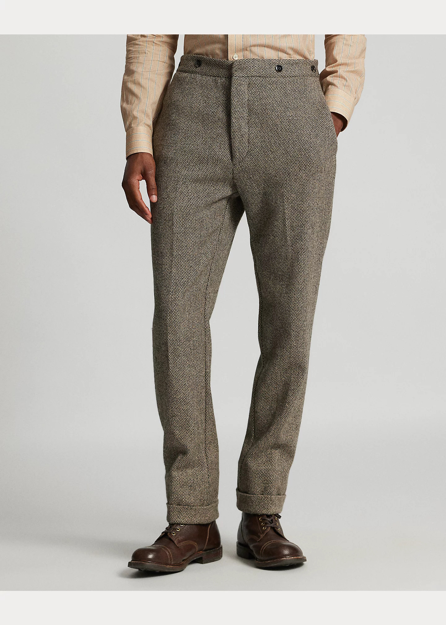 Slim Fit Wool Dobby Suit Trouser - 3
