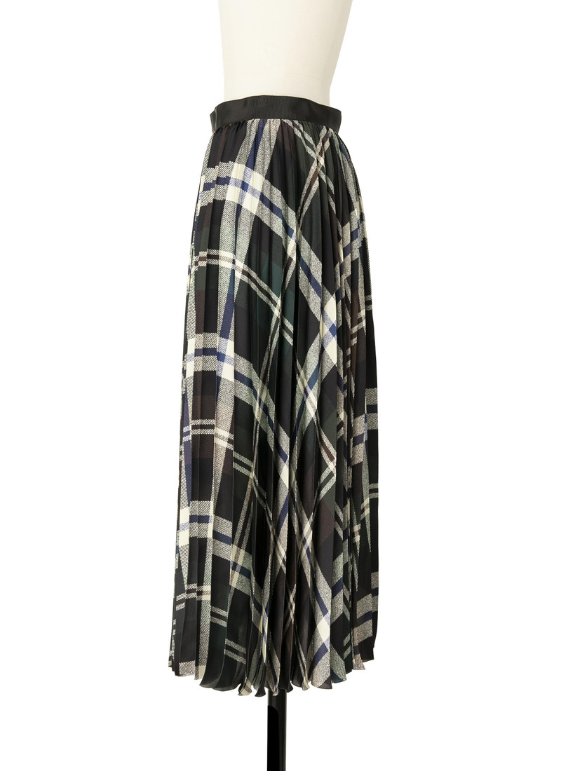 sacai Plaid Print Skirt outlook