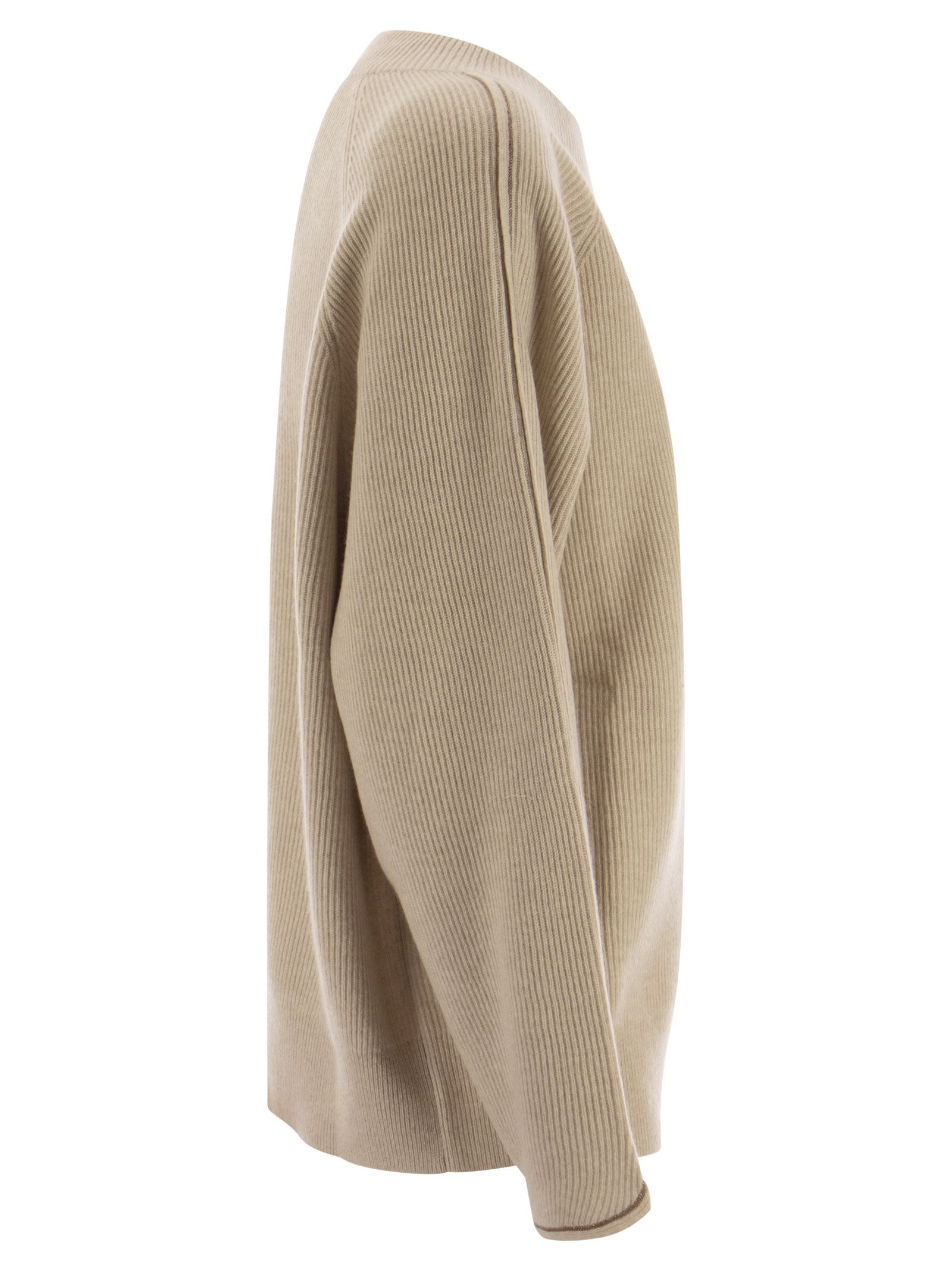 Brunello Cucinelli Women Cashmere Sweater With Monile - 3