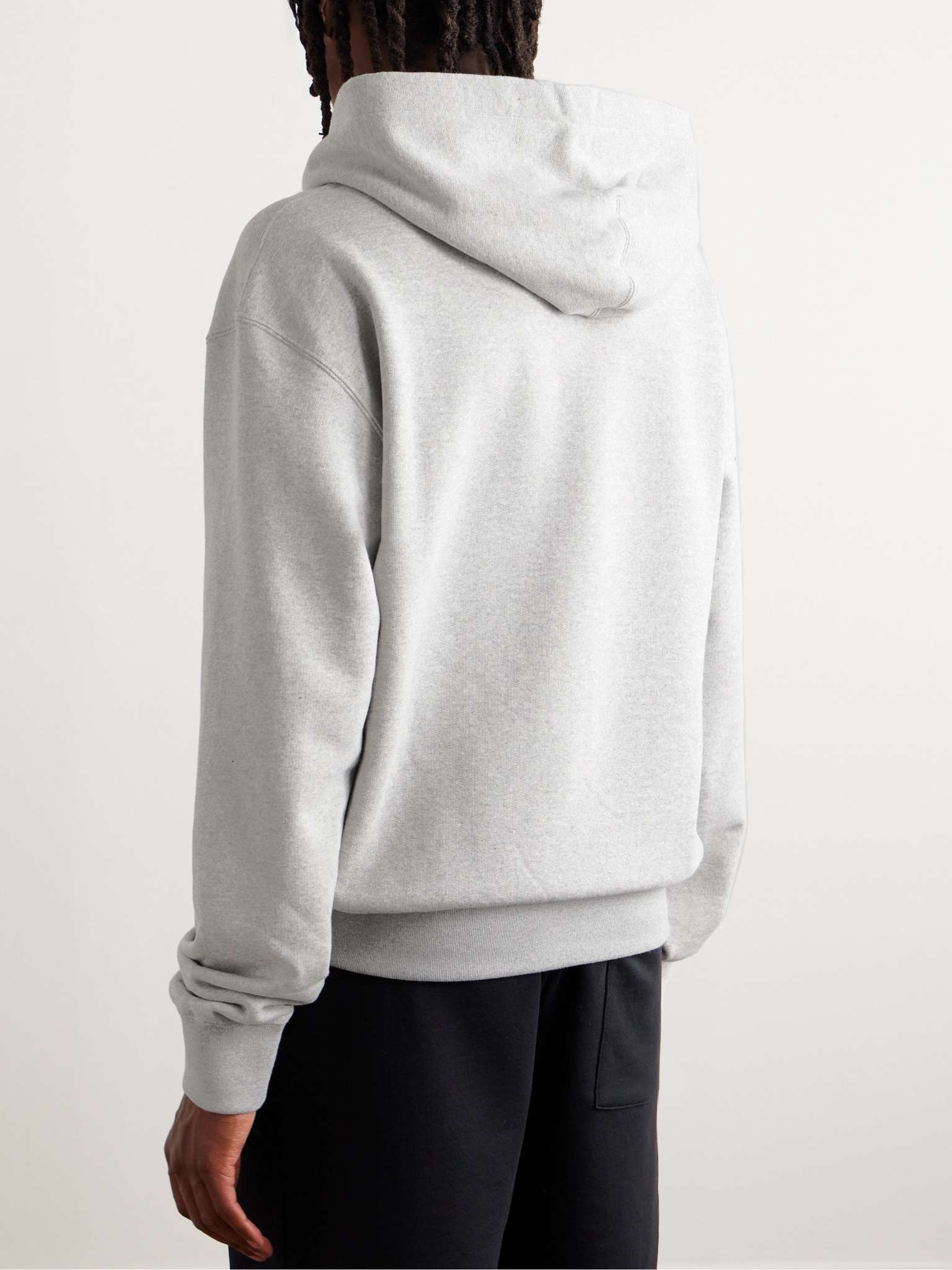Jil Sander Logo-Print Cotton-Jersey Hoodie | REVERSIBLE