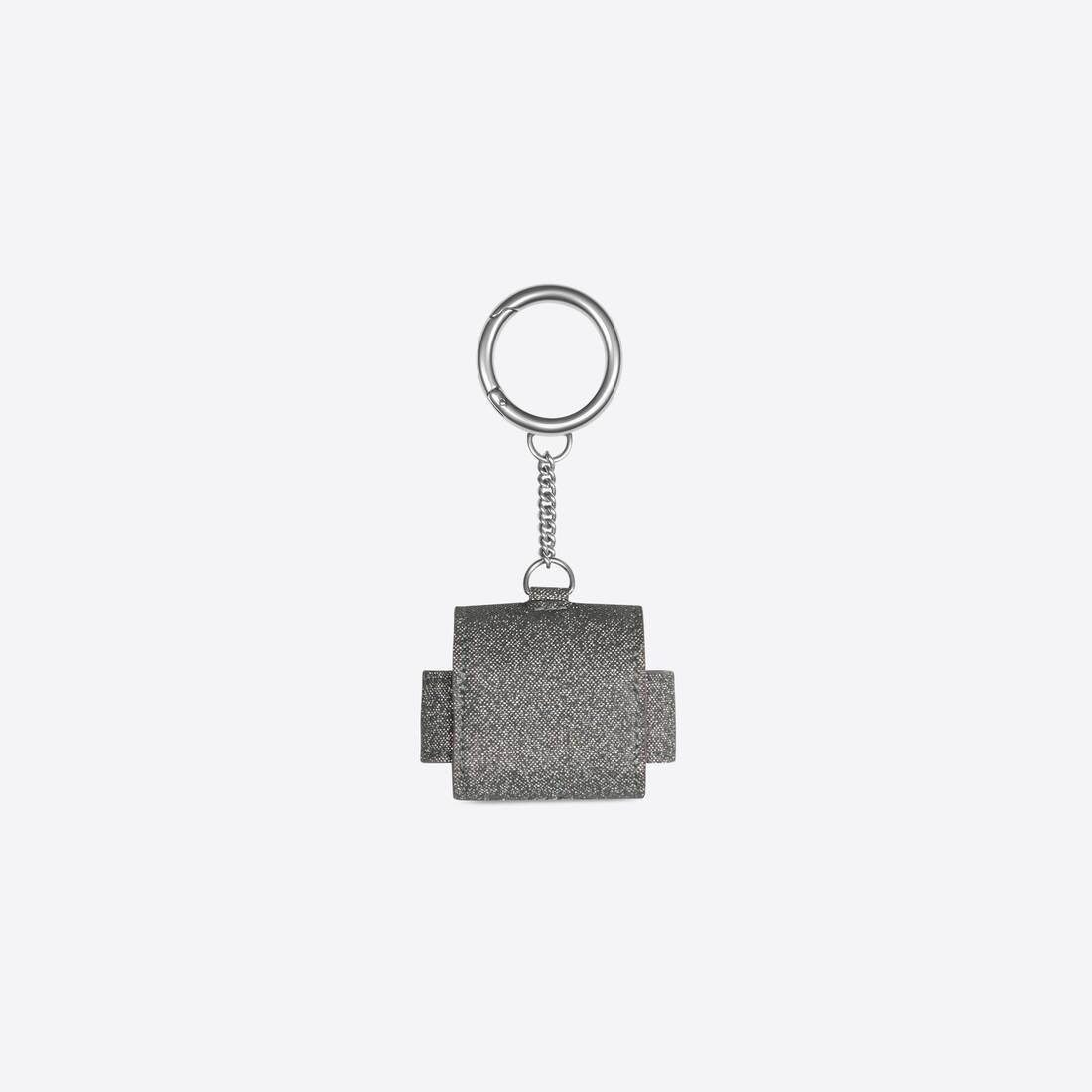 Women's Cash Large Earpods Holder In Glitter Material  in Grey - 2