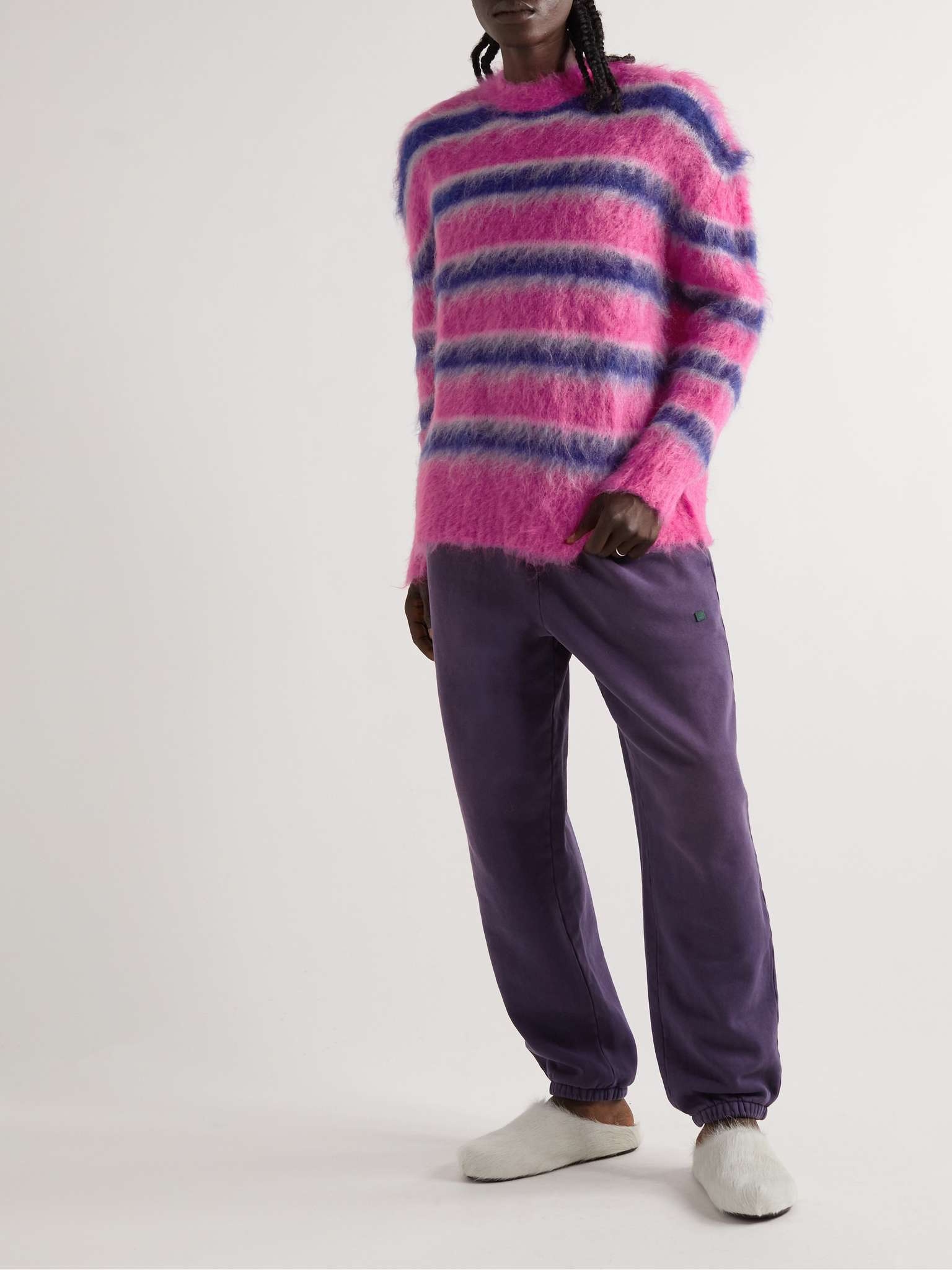 Striped Mohair-Blend Sweater - 2