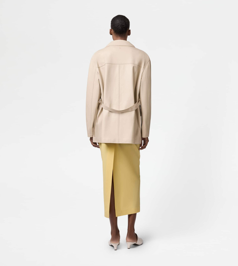 SAFARI JACKET IN LEATHER - OFF WHITE 4