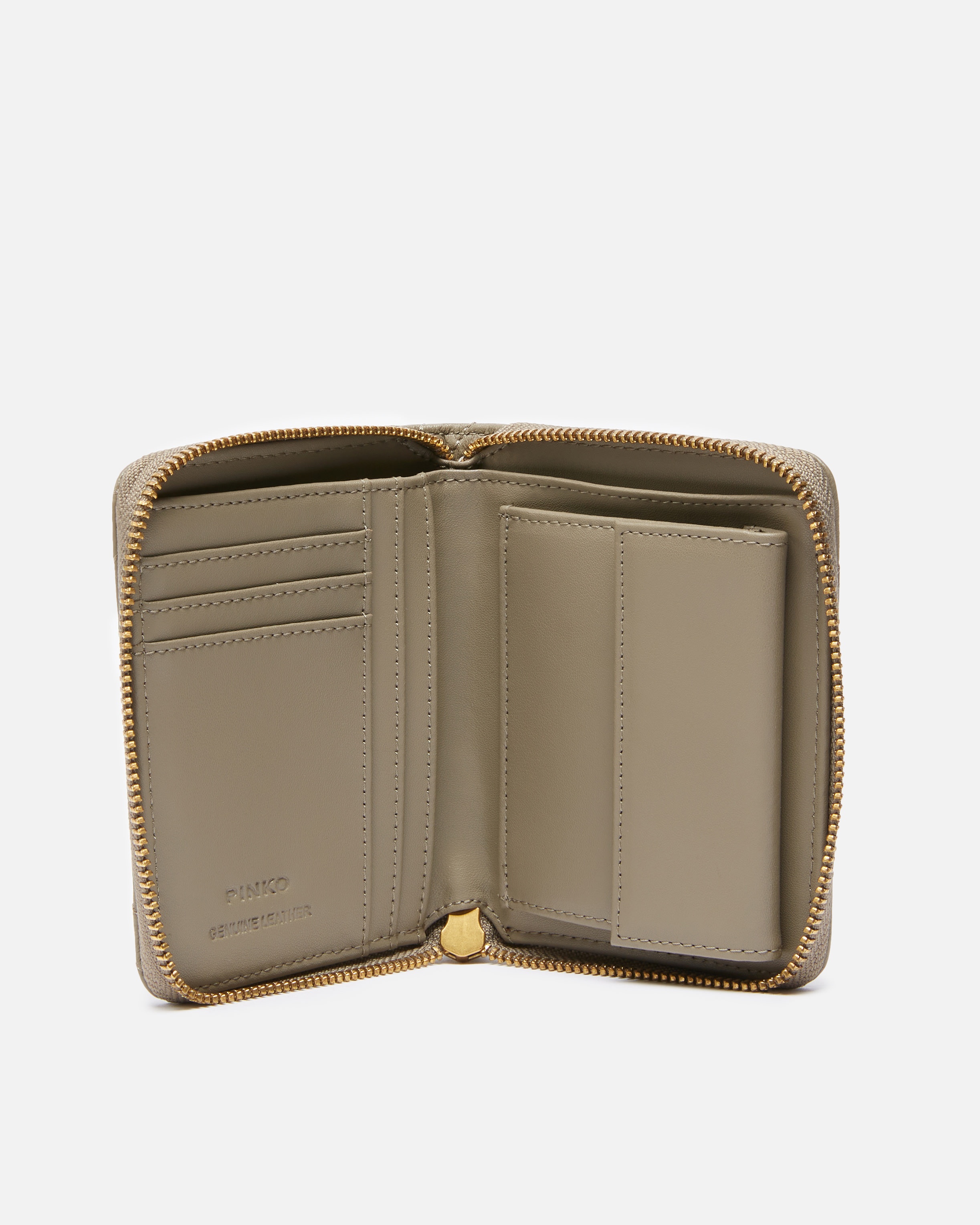 SQUARE QUILTED NAPPA LEATHER ZIP-AROUND PURSE - 3