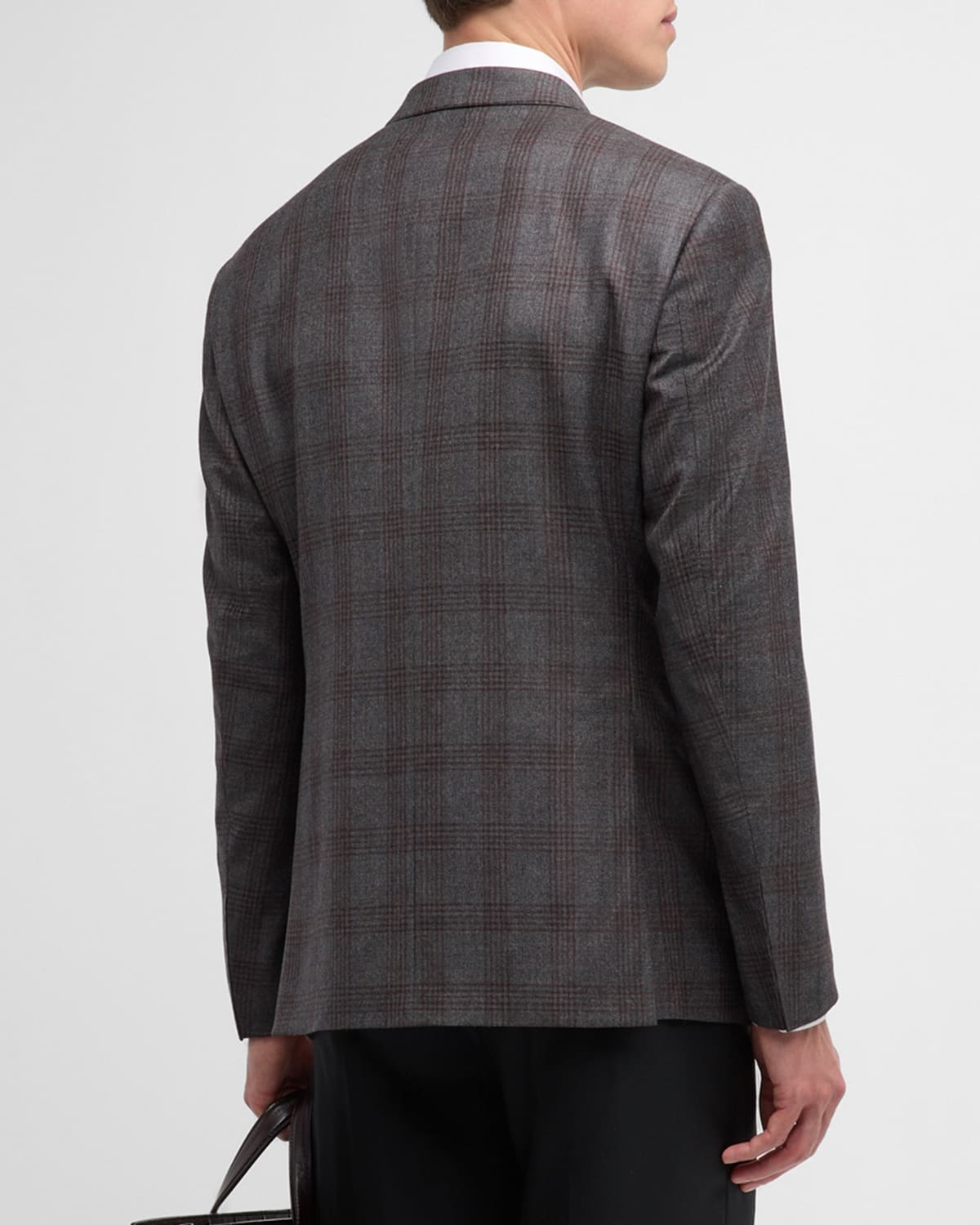 Men's Wool-Cashmere Plaid Sport Coat - 5