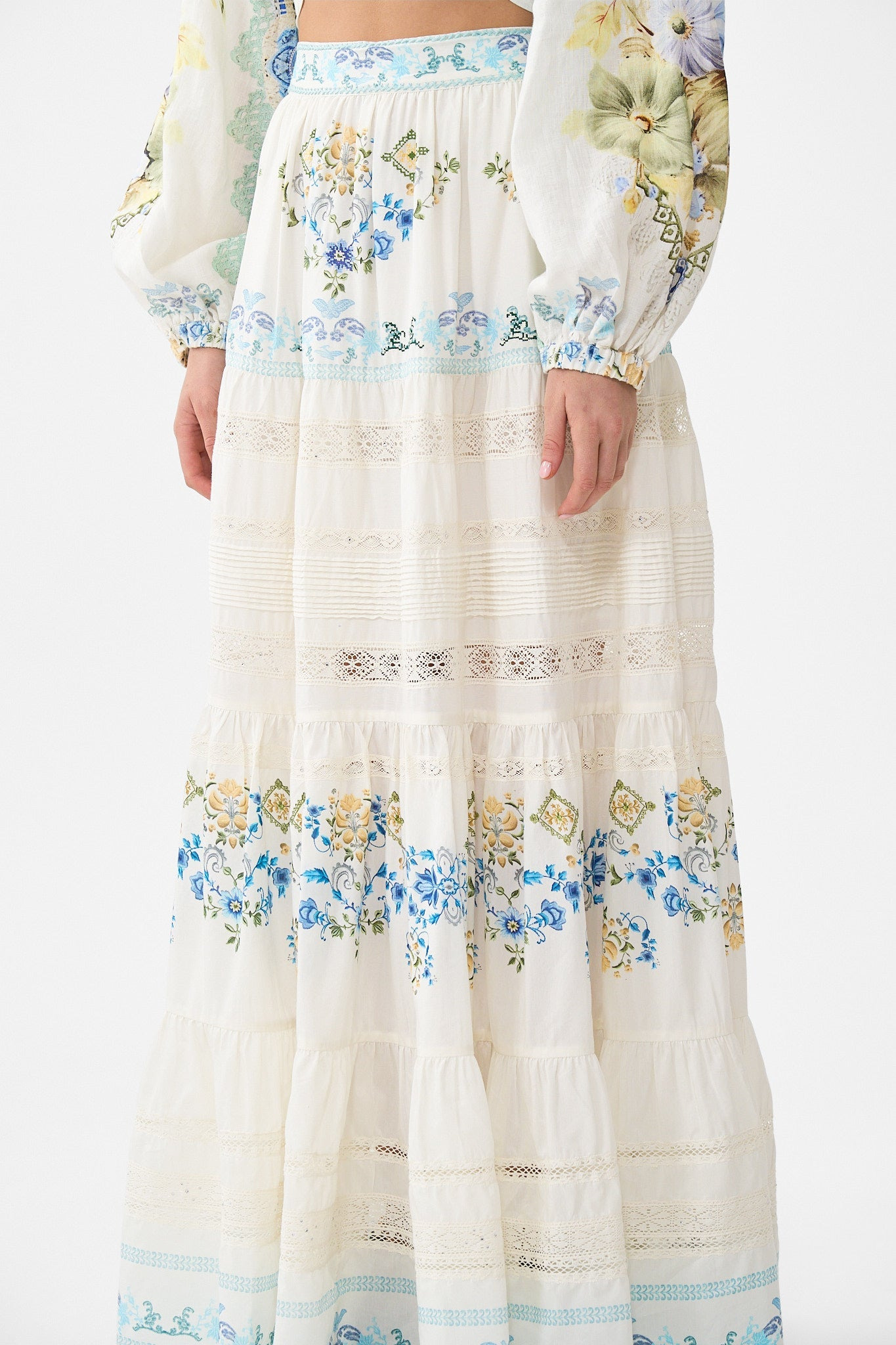TIERED MAXI SKIRT - 4