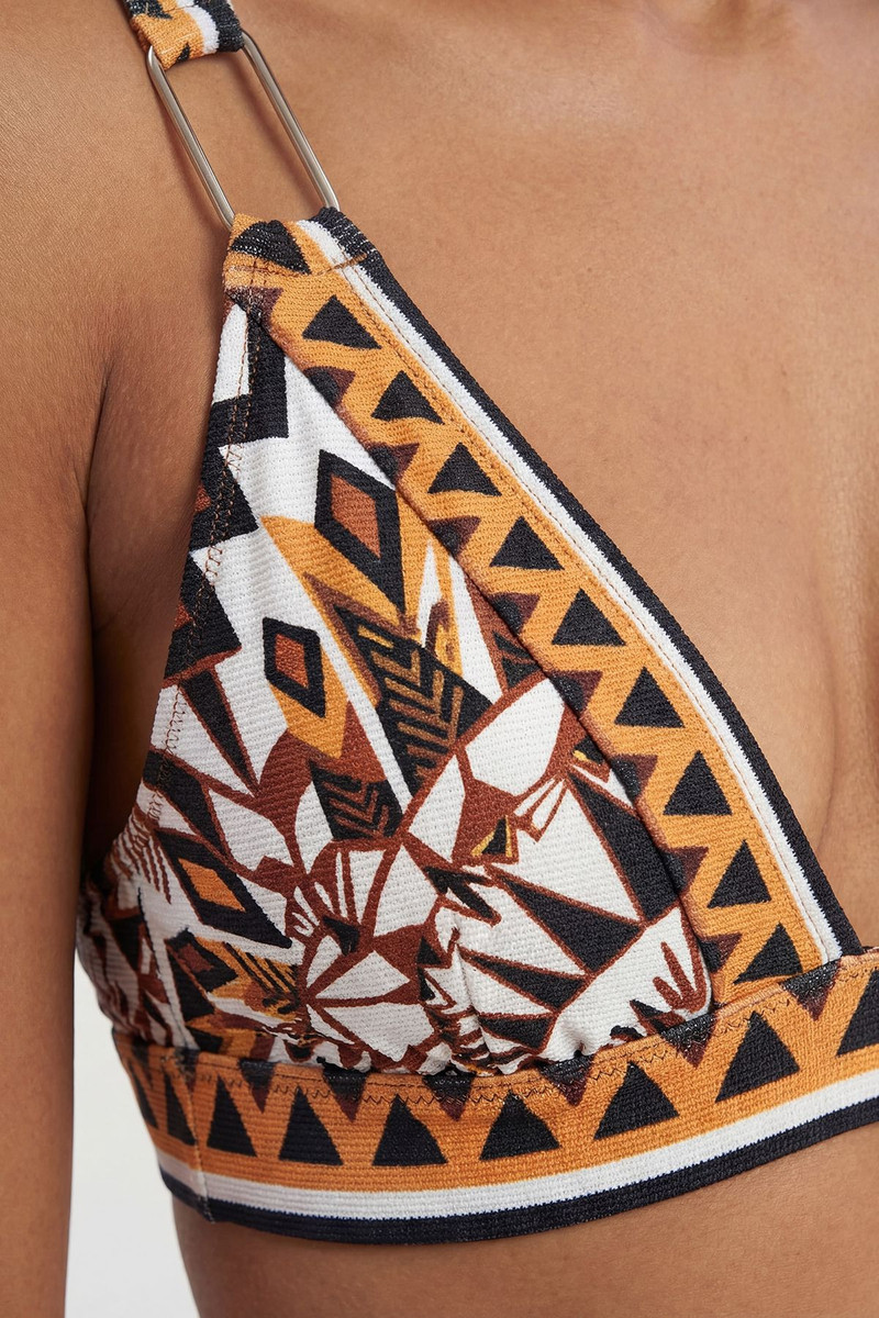 KAREN MILLEN Tile Print Plunge Bikini Top outlook