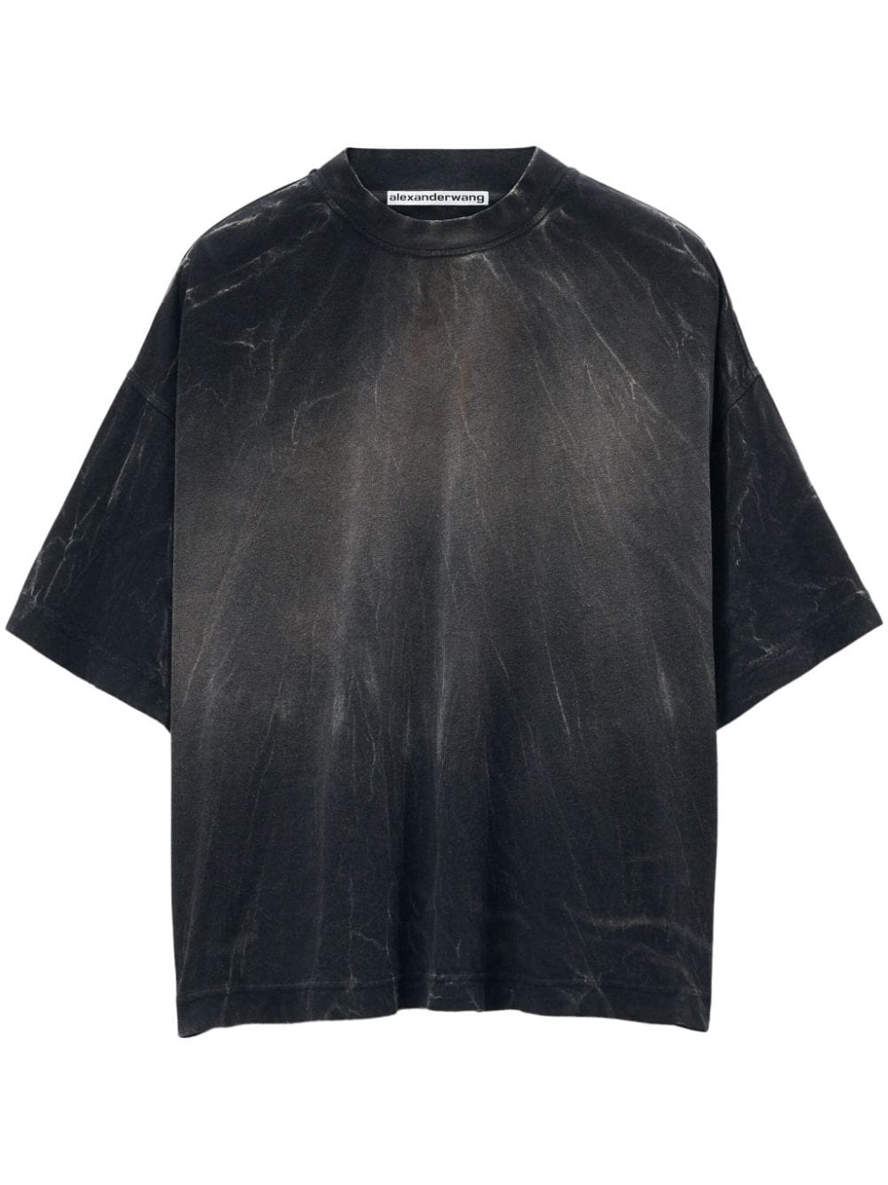 bleached-effect cotton T-shirt - 1