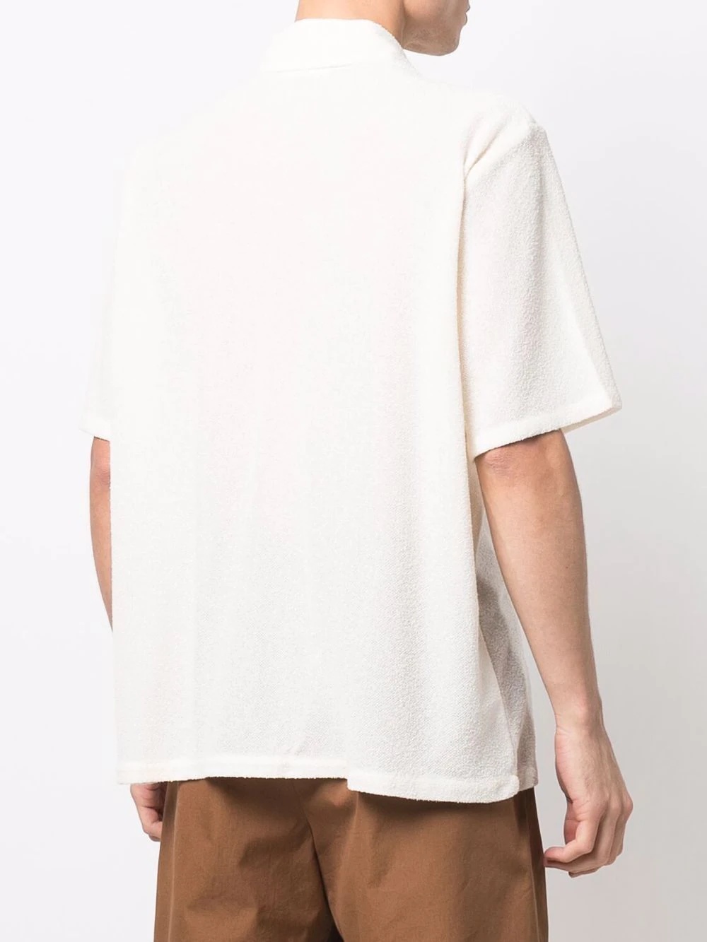 textured-finish short-sleeved box shirt - 4