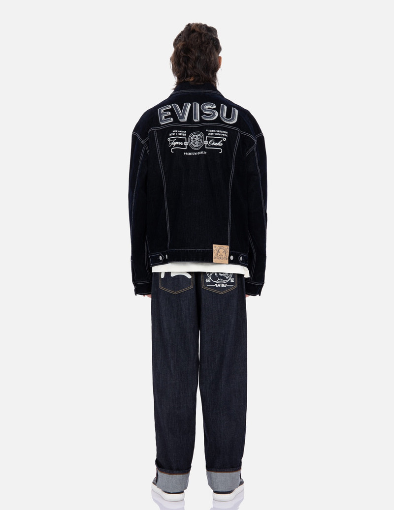 Logo Embroidery Velvet Denim Jacket 5