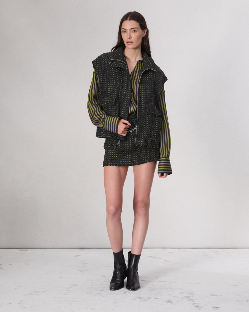 rag & bone Amina Tweed Vest outlook