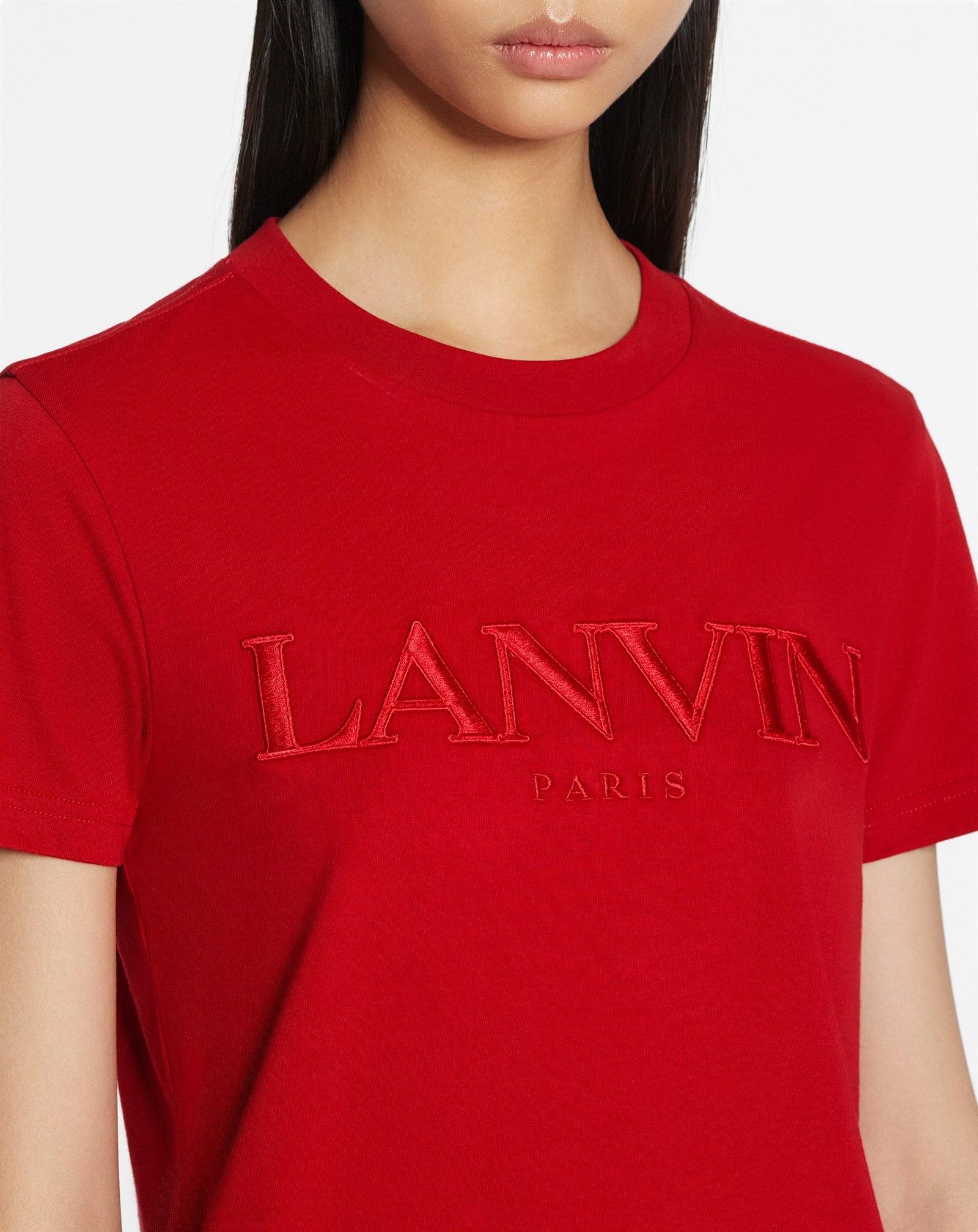 T-SHIRT WITH LANVIN PARIS EMBROIDERY - 4