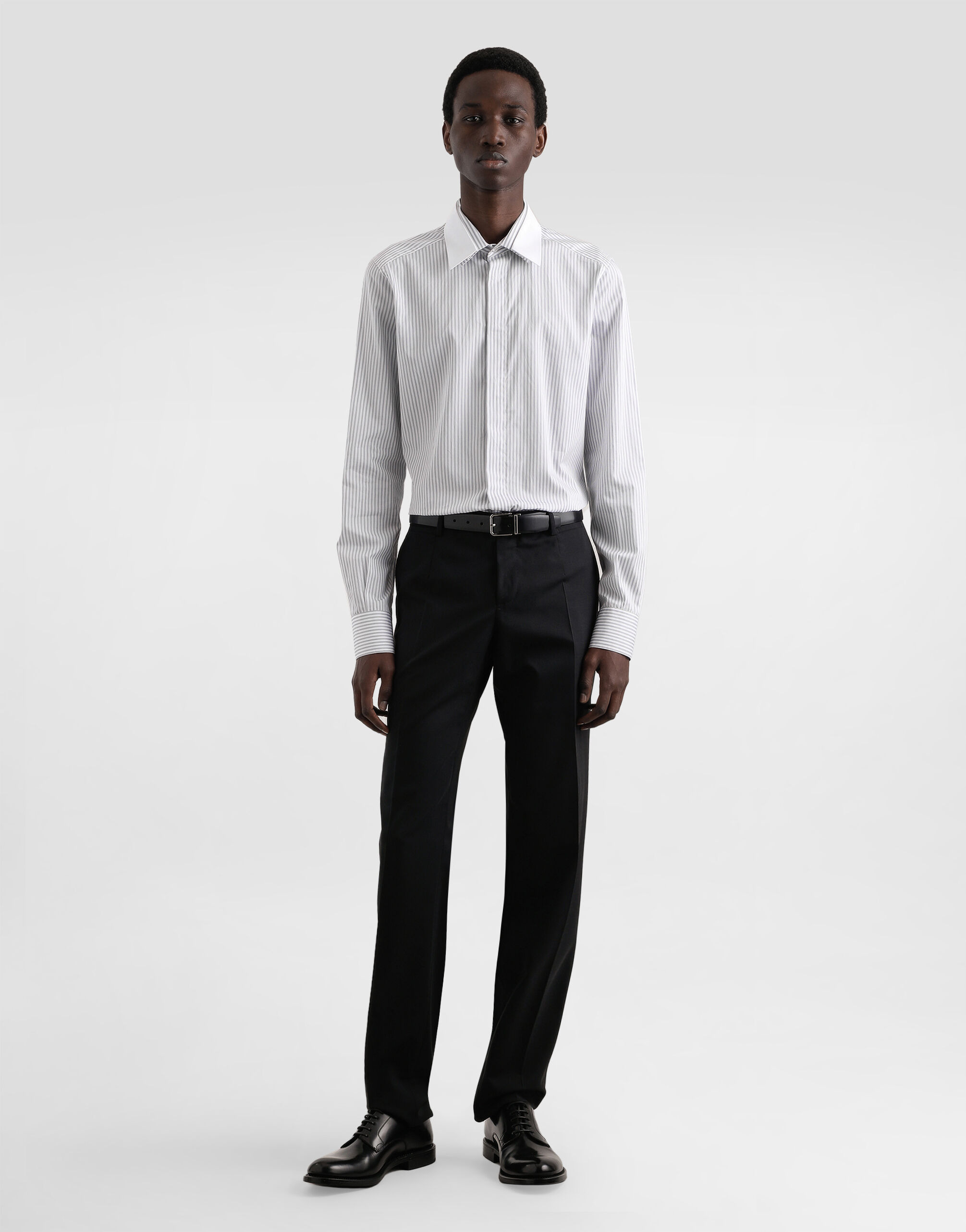 Striped poplin martini shirt - 2