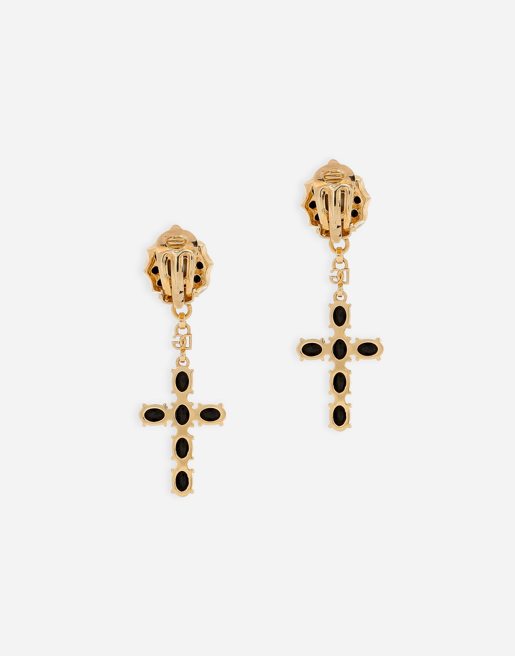 Drop earrings with crosses - 3
