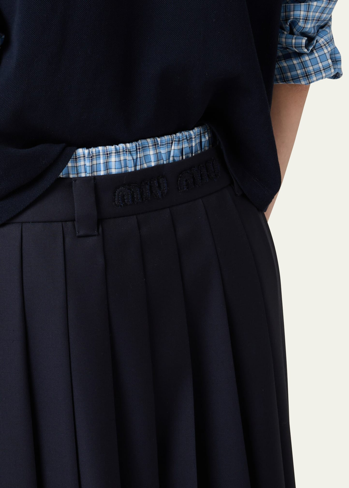 Double-Waist Pleated Skirt - 5