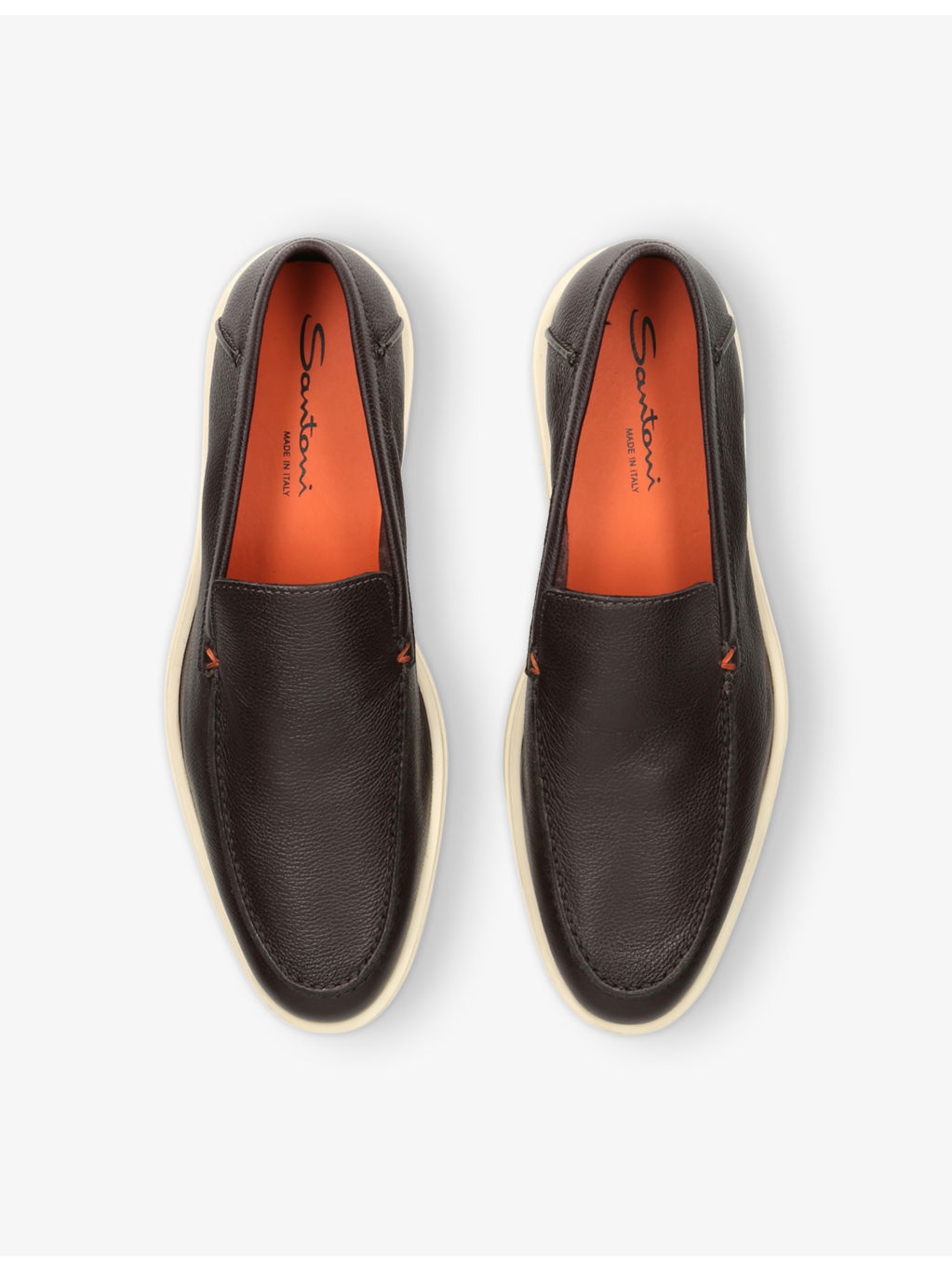 Detroit Contrast-Sole Leather Loafers - 2