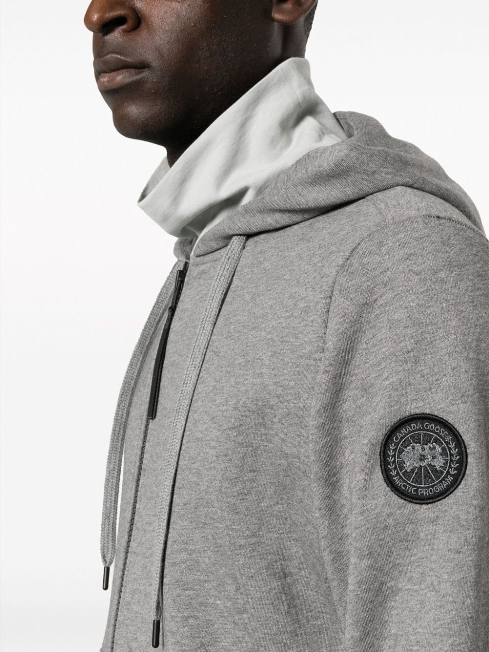 zipped cotton hoodie - 5
