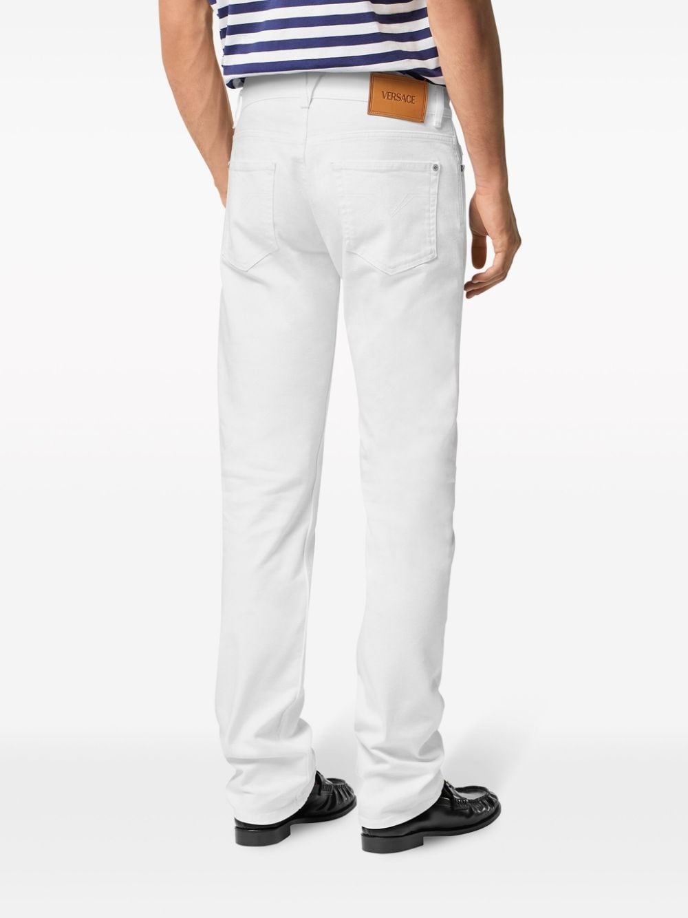 Medusa Head detail straight-legged jeans - 3