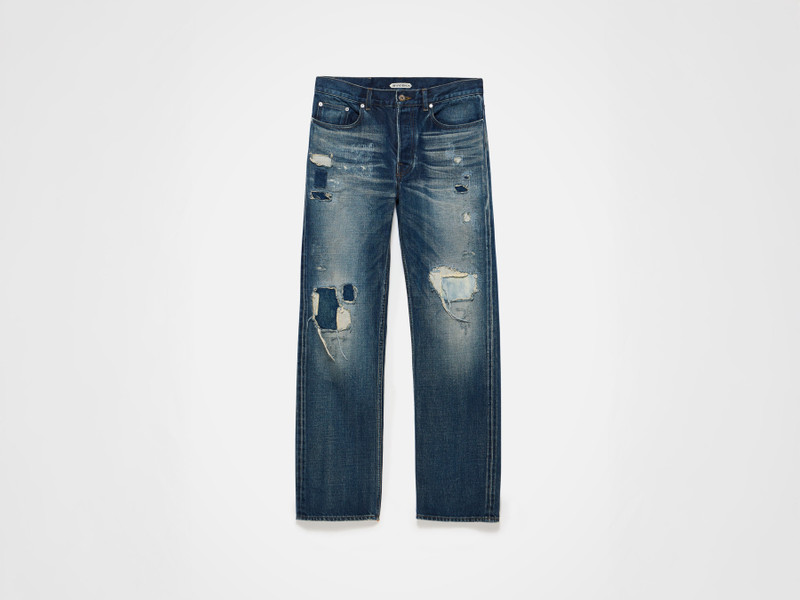 JW Anderson WOMENS STRAIGHT LEG JEANS IN DARK BLUE outlook