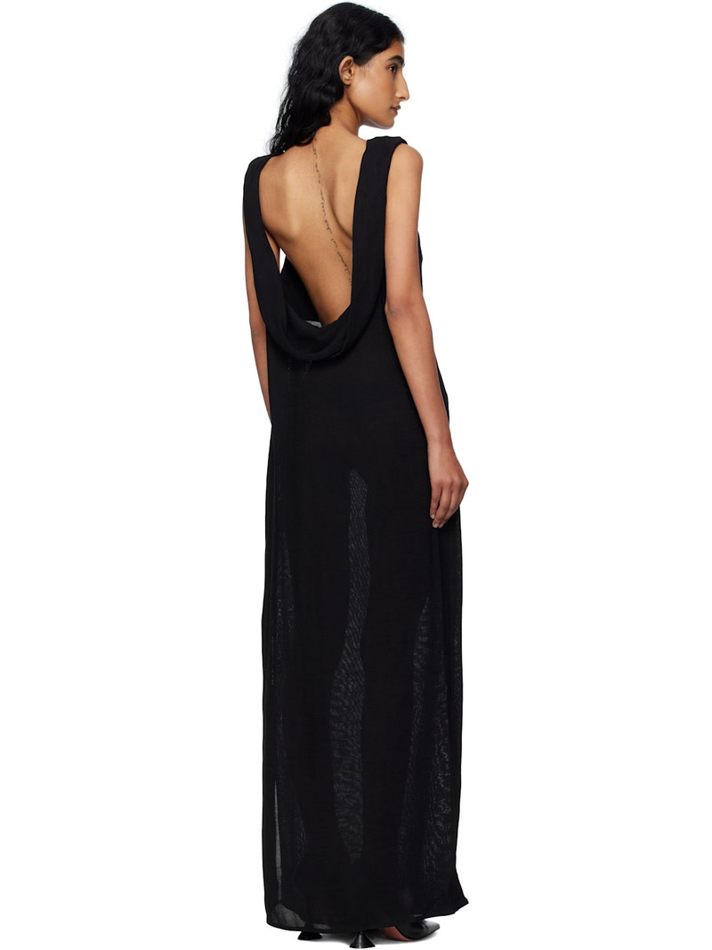 Black Cowl Back Maxi Dress 3