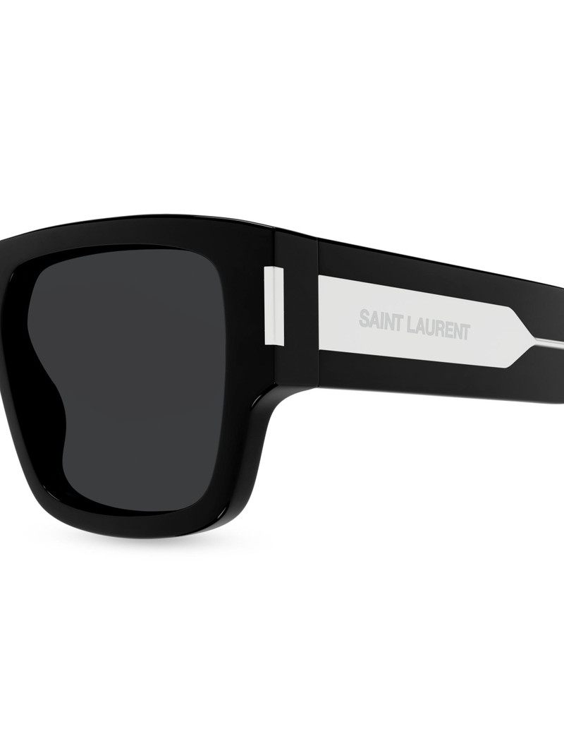 Men's Naked Wirecore 55MM Square Sunglasses - Black Dark Grey 4