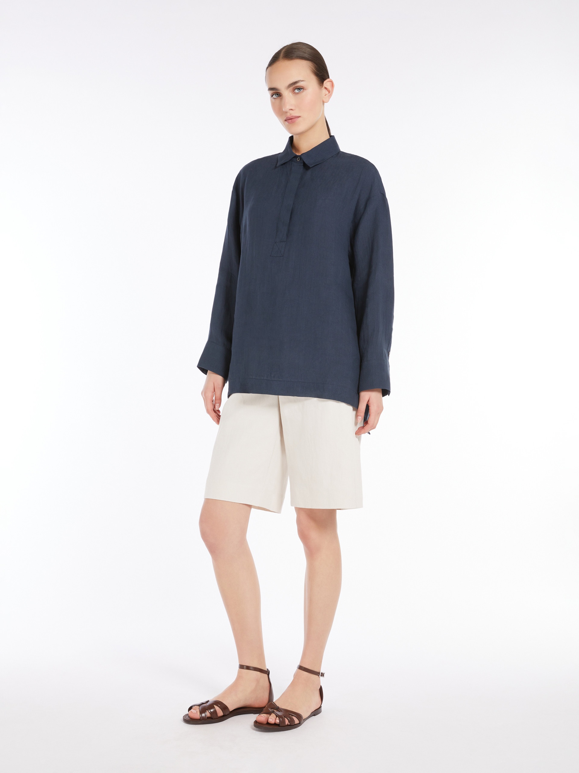 VARESE Linen canvas polo shirt - 2