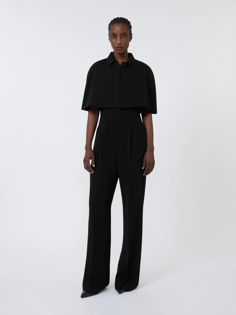 Max Mara UTILE Cropped cady cape - BLACK outlook