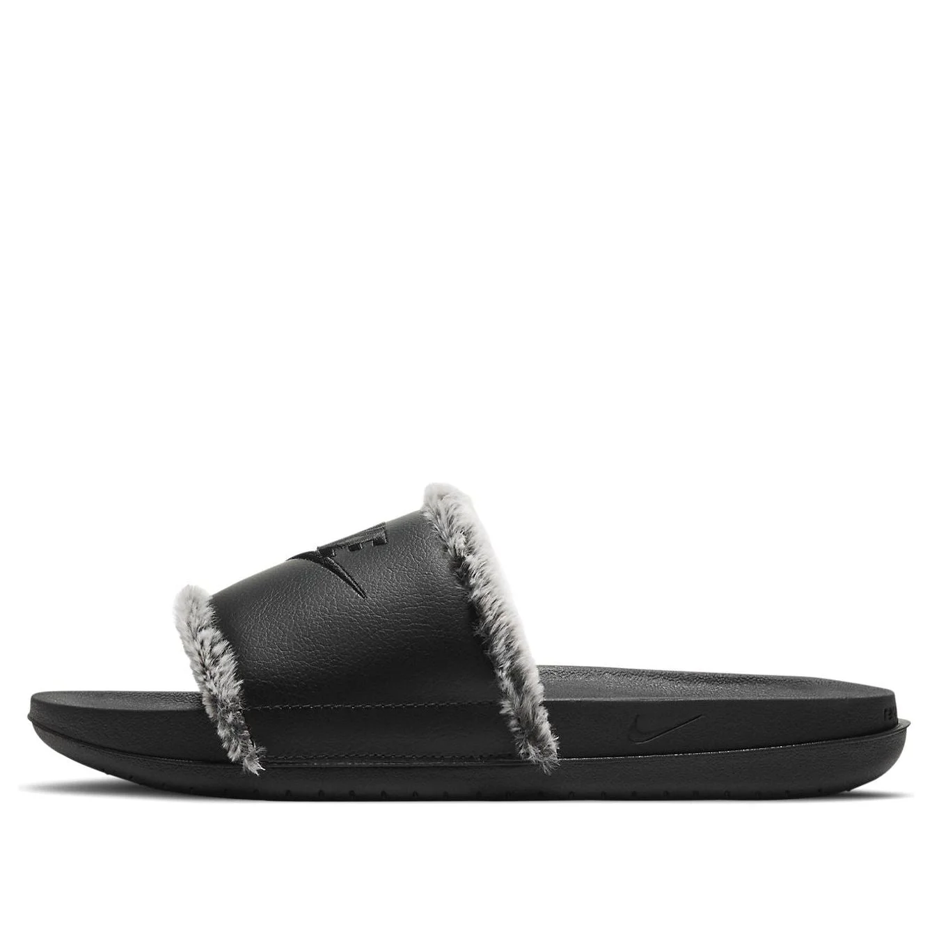 (WMNS) Nike OffCourt Leather Slide 'Black Fur' CV7964-001 - 1