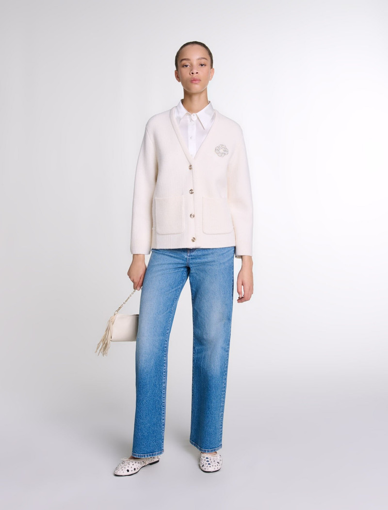 maje Knit cardie with rhinestone Clover outlook