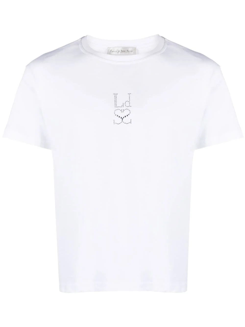 crystal-logo cotton T-shirt - 1