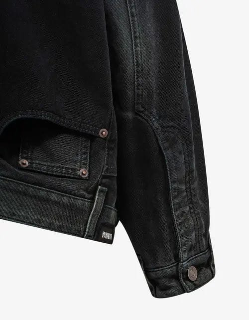 Balenciaga Black Deconstructed Denim Jacket - 7