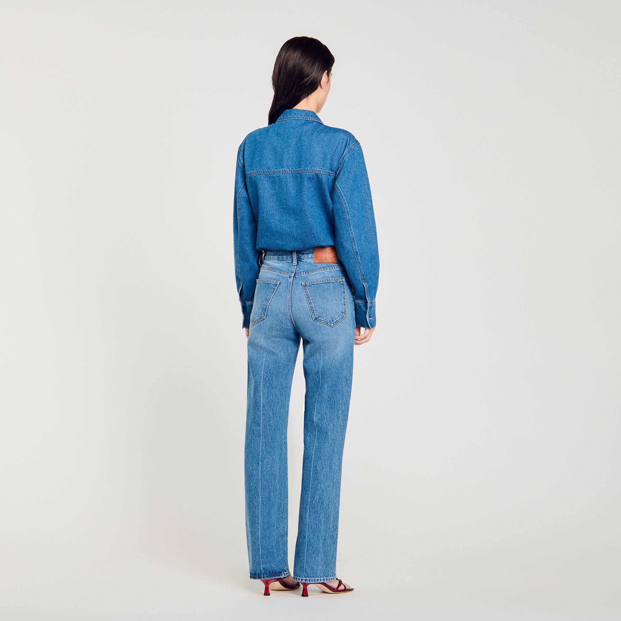 DENIM SHIRT BODYSUIT - 6