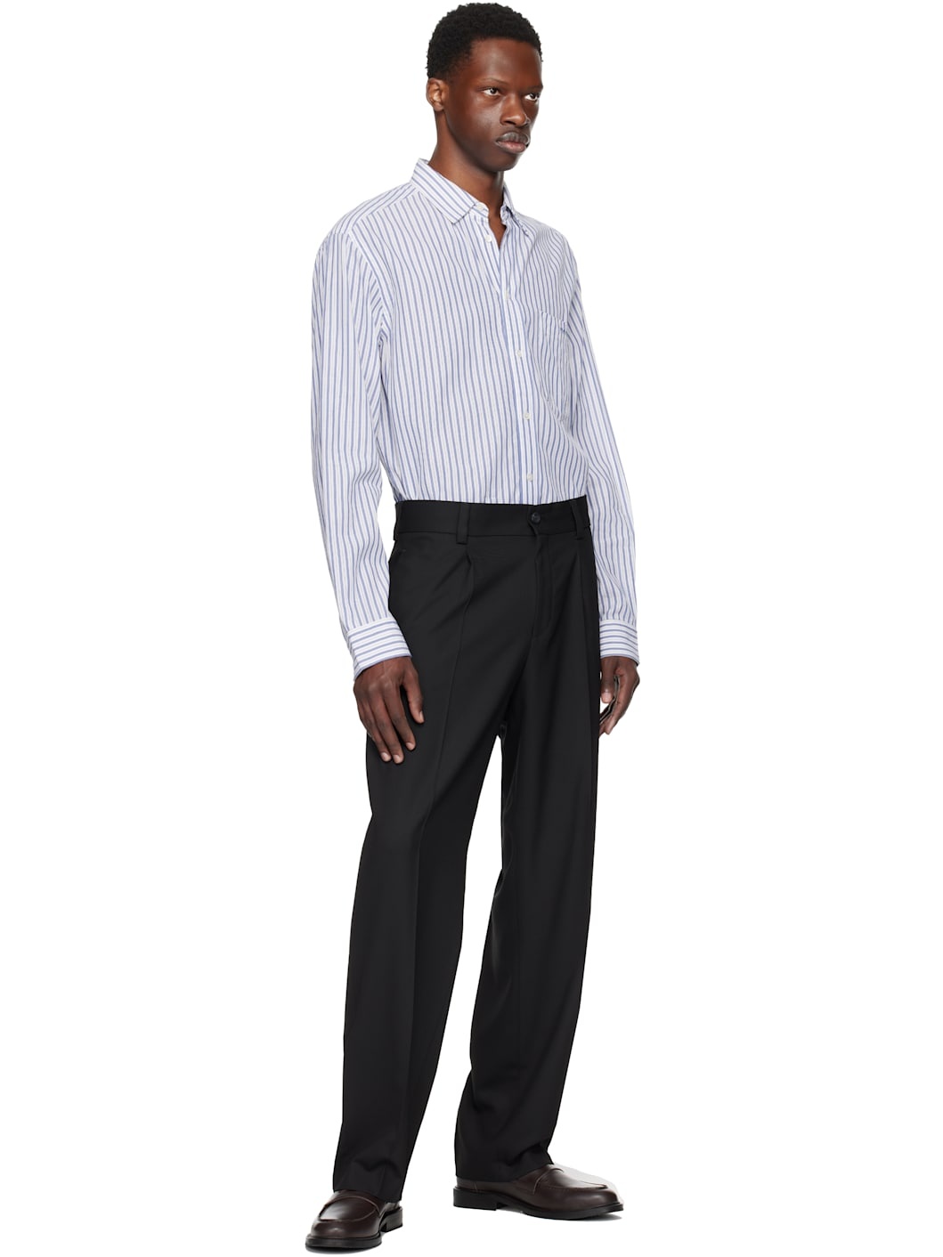 Black Modern-Fit Trousers - 4