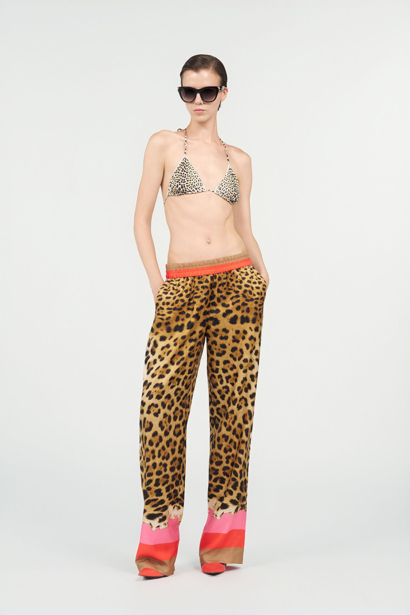 Roberto Cavalli Palazzo Pants with Pop Horse Print outlook